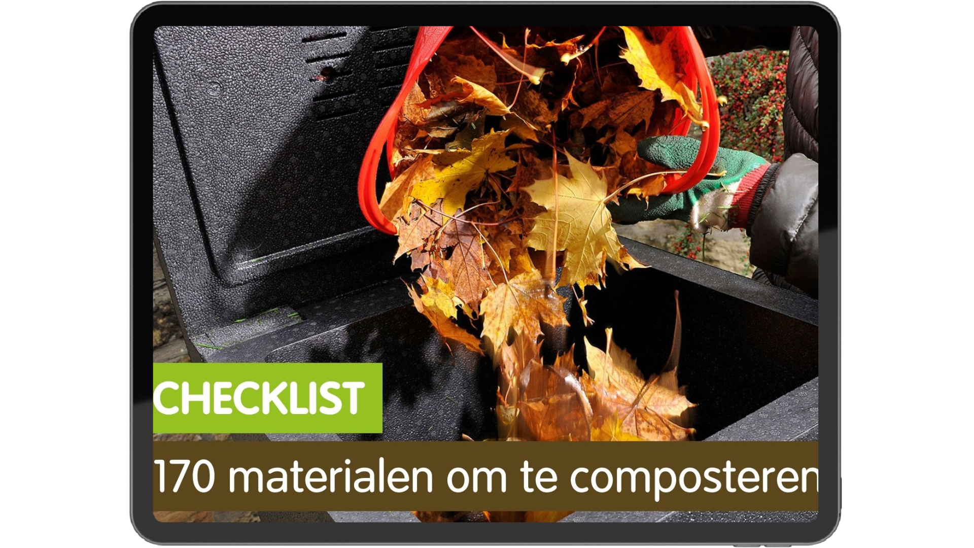 170 materialen om te composteren in de HOTBIN pdf download checklist